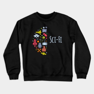 Sci Fi Theme Crewneck Sweatshirt